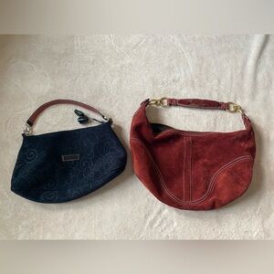 Elegant Black and Brown Women's Handbag Set